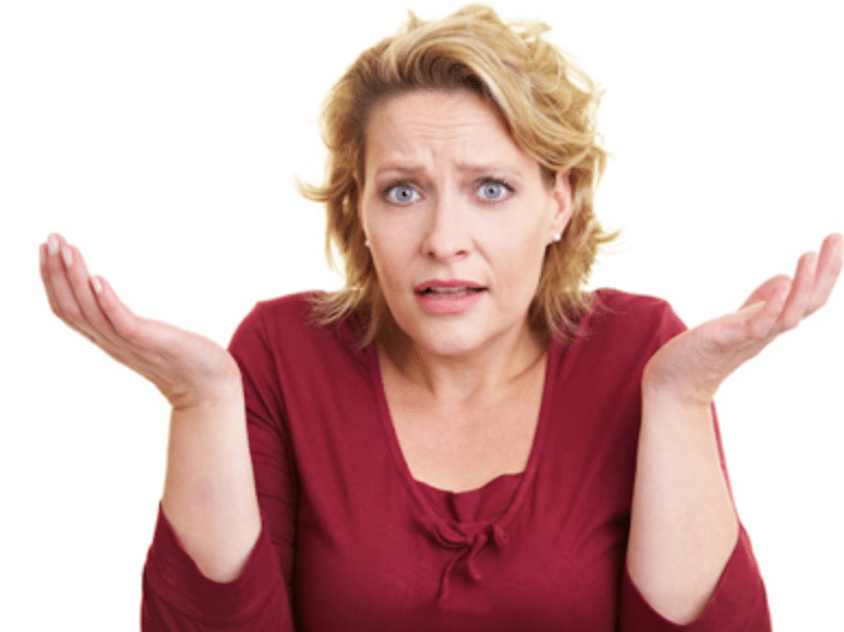 a very confused lady