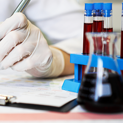 Writing blood samples test result